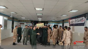 پیکر شهید نامور در ناحیه امام حسن مجتبی (ع) تشییع شد