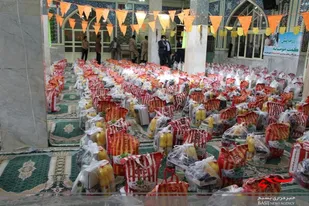 توزيع 1000 بسته كمك مومنانه در شهرستان بن