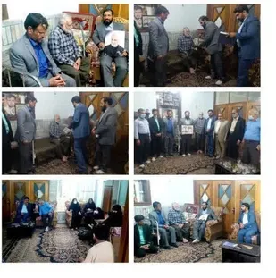 دیدار با خانواده شهید وجانباز در زرند انجام شد