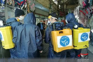 تلاش جهادگران مرکز مطالبات دانشجویی رهیاب ملایر برای مقابله با کرونا