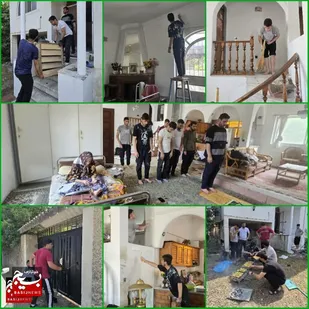 روز جهادی دانش&zwnj;آموزان بسیجی نوشهر با خدمت به یک مادر شهید