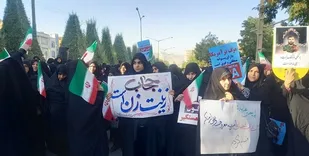اجتماع محکومیت هتک حرمت خانواده شهید مدافع حرم &laquo;حسین علیخانی&raquo;