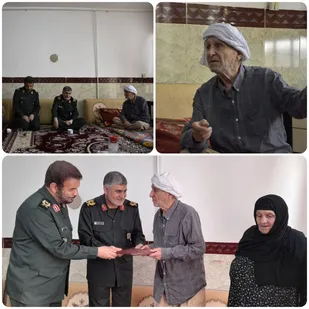 دیدار فرمانده سپاه امیرالمؤمنین(ع) با رزمنده دلاور "فتح میمک" و یادگار هشت سال دفاع مقدس
