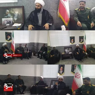 دیدار فرمانده ناحیه مقاومت بسیج سپاه شهرستان بندرسیریک با امام جمعه شهرستان