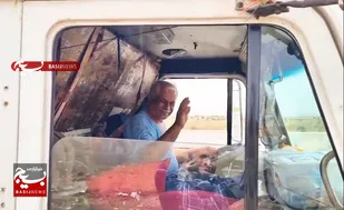 وقتی یک راننده خاور، همیار طبیعت می شود! / روایت مردی که جاده را آبیاری می&zwnj;کند