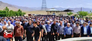 آئین تشييع و تدفین پیکر مادر شهید مصطفی زارع&zwnj;کار در ساوجبلاغ برگزار شد