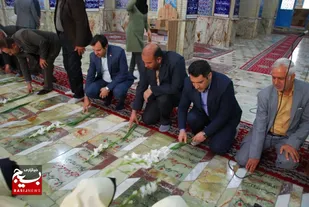 تجدید میثاق جامعه کار و تولید استان سمنان با آرمان های شهدا+ عکس