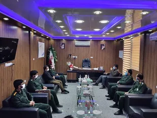 دیدار جانشین و تعدادی از کارکنان ناحیه  سپاه بندخمیربا فرماندار