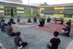 عزاداری دانش آموزان کبودراهنگی در دهه سوم محرم