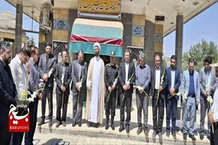 تجدید میثاق مسئولان شهرستان بهار با شهدا به مناسبت هفته دولت