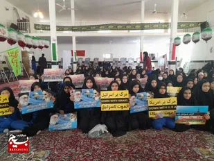 یادواره شهدای دانش آموز و شهدای غزه در دهستان قره پشتلو زنجان برگزار شد