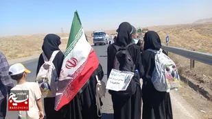 کاروان عاشقان ششتمدی عازم حریم رضوی شد