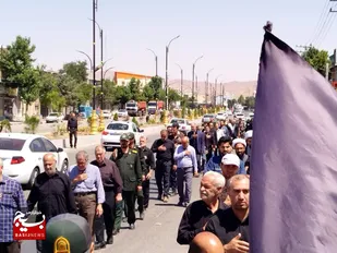آئین عزاداری با حضور نیروهای مسلح و مردم شهرستان آوج