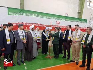 مراسم محوری نواختن زنگ بسیج در مدرسه شهید همت شیروان برگزار شد