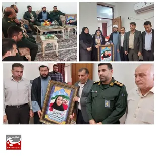 دیدار مسئولان گتوند با خانواده پرستار شهید