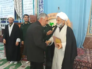 مراسم تکریم و معارفه فرمانده پایگاه ثامن الائمه شهر مجن