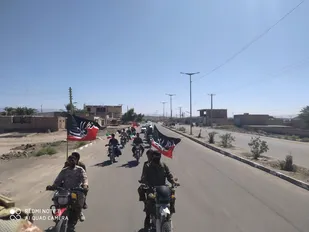 برگزاری رژه موتوری بسیجیان بزمان