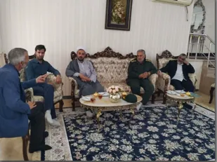 دیدار فرمانده سپاه شاهین دژ با محسن قهرمانی