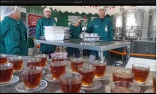 خدمت رسانی موکب شهید هادی شریفی ملارد در   حرم مطهر رضوی