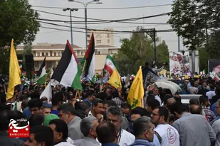 فریاد و خروش مردم خوزستان در حمایت از ملت مظلوم فلسطین