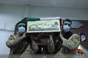 وداع با پیکر مطهر شهید "خسرو قادری" در معراج شهدا