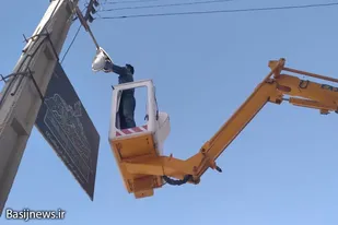اصلاح روشنایی معابر منطقه جعفر آباد ملایر