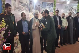 آیین تکریم و معارفه فرمانده حوزه مقاومت بسیج امام رضا(ع) مهاجران سپاه ناحیه بهار