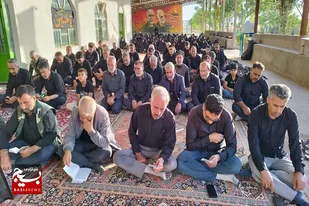 قرائت دعای پرفیض ندبه&nbsp; در گلزار شهدای روستای قباق تپه