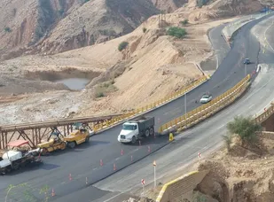 باند دوم محور پیربَتولی به لالی در شهرستان مسجدسلیمان زیر بار ترافیک رفت