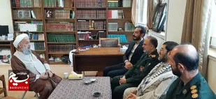 دیدار و نشست صمیمی فرمانده سپاه کربلا با امام جمعه شهرستان بابل