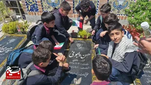 دانش&zwnj;آموزان علی&zwnj;آباد با شهیدان تجدید میثاق کردند
