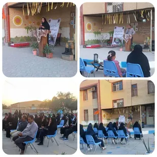 برگزاری مراسم شب شعر دانش&zwnj;آموزی به مناسبت هفته دفاع مقدس در مدرسه دخترانه بعثت شهرستان رودان