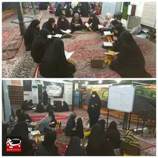 برگزاری کلاسهای احکام و انس با قرآن توسط  واحد خواهران بسیج هنرمندان خوزستان