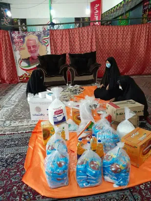 فضاسازی و تهیه بسته های حمایتی در پایگاه آمنه بنت اسد روستای لاسجرد