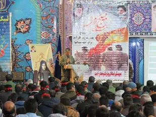 تجمع بزرگ بسیجیان در شهرستان بروجن