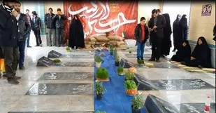 گلباران مزارشهید مدافع حرم درمرغملک