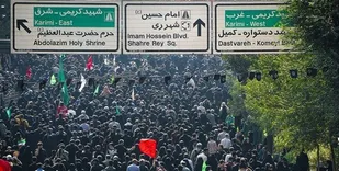 مراسم پیاده روی جاماندگان اربعین  در کمال امنیت و آرامش در شهرری برگزار شد