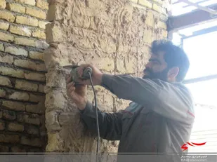 ساخت سرویس بهداشتی و حمام در خانه ایتام در مشهد توسط جهادگران بسیجی سپاه بینالود