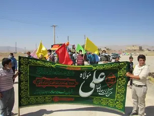 حرکت کاروان شادی غدیر در شهر فرادنبه