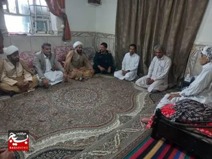 دیدار و دلجویی امام جمعه سراوان از یوسف&zwnj;خان نعمت&zwnj;الهی معتمد شهرستان گلشن