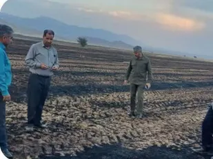 مهار آتش&zwnj;سوزی مزارع کشاورزی در شهرستان آبدانان