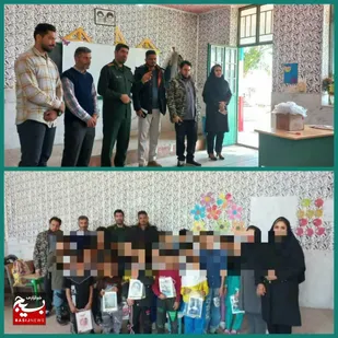 توزیع ۱۰۰ بسته لوازم التحریر بین دانش آموزان در شوش