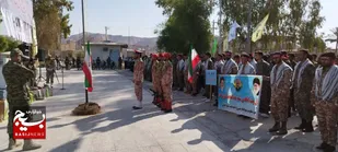 نمایش اقتدار در صبحگاه مشترک شهرستان آغاجاری