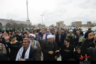 راهپیمایی نمازگزاران فامنین در محکومیت اقدام آمریکا