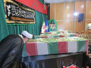 مراسم وداع و تشییع سه شهید گمنام در شاهرود