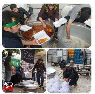 ۱۲۰۰ پرس غذای نذری در بین عزاداران حسینی در شهرستان باغملک توسط پایگاه بسیج و یک گروه جهادی توزیع شد&nbsp;