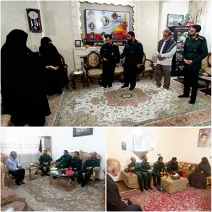 دیدار فرمانده سپاه پیشوا با خانواده شهدا به مناسبت هفته نورانی دفاع مقدس