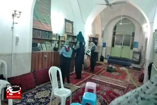 مسجد و پایگاه مقاومت بسیج سرخه غبارروبی شد