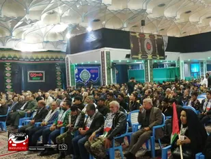گردهمایی بسیجیان  کرمانی در حسینیه ثارالله