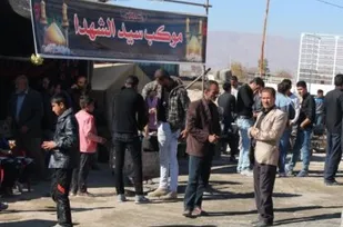 استقرار 2 موکب پذیرایی از زائران کربلا در قهاوند